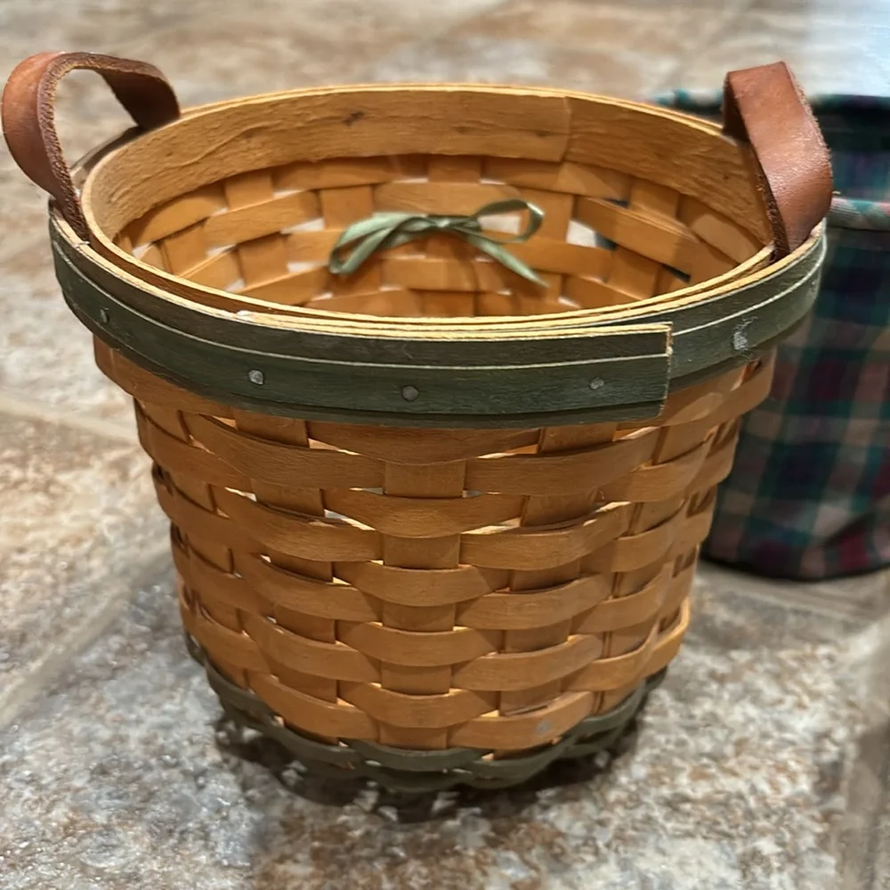 2000 Longaberger Golf Basket Liner Protector and Tie-on